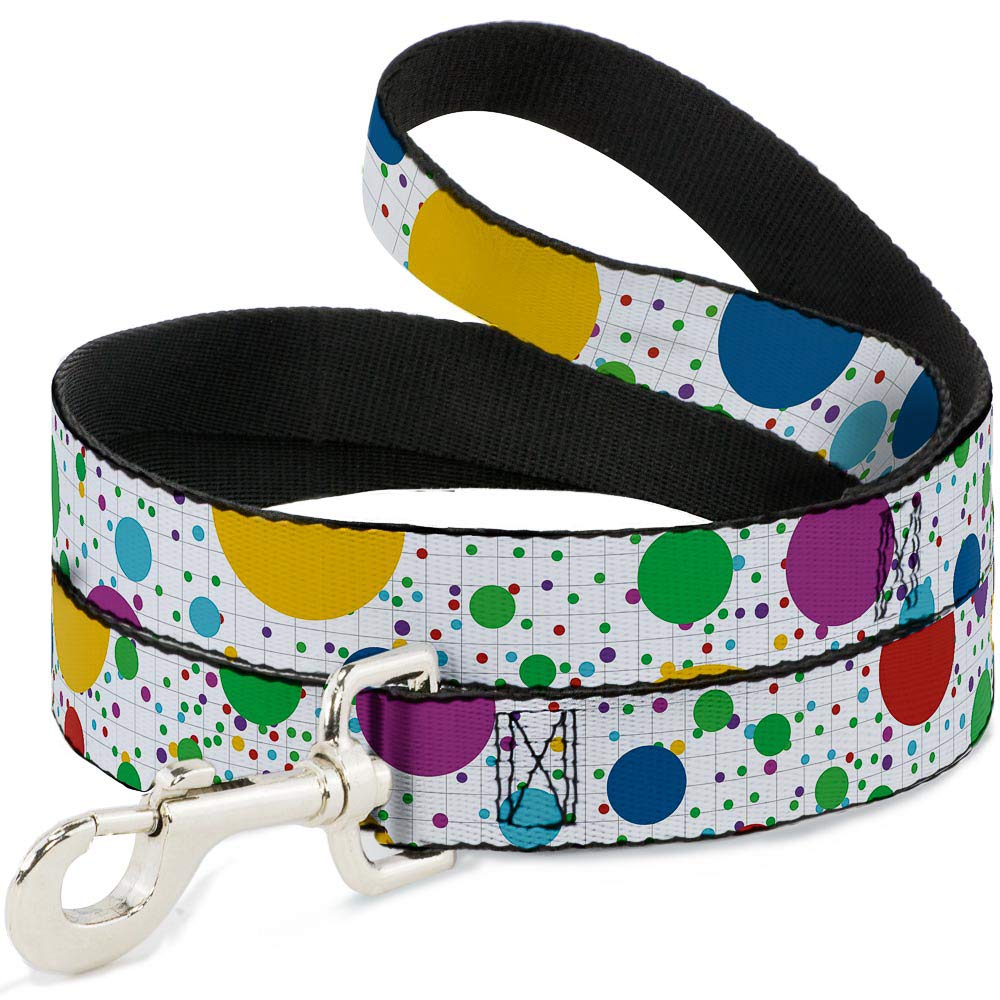 Laisse pour animal domestique Buckle-Down à pois blanc et gris motif multicolore