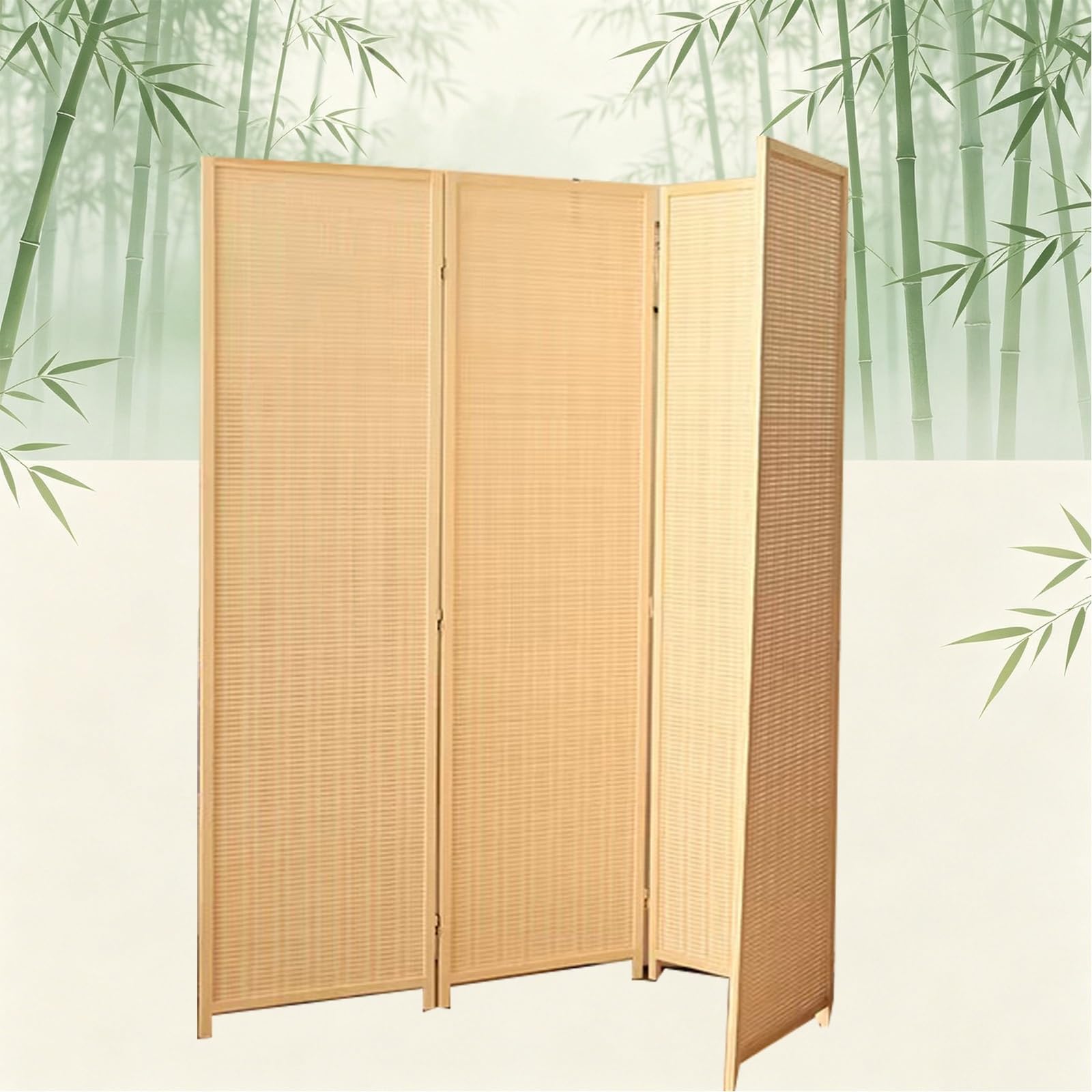 Tall Bamboo Partition Wall,Separation Dividers Freestanding,Room Divider