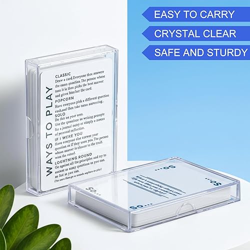 Miniatura 3 de Zonon Funda transparente de 6 piezas, organizador de tarjetas compatible con MTG TCG, funda de plástico para cartas de juego de béisbol, caja de