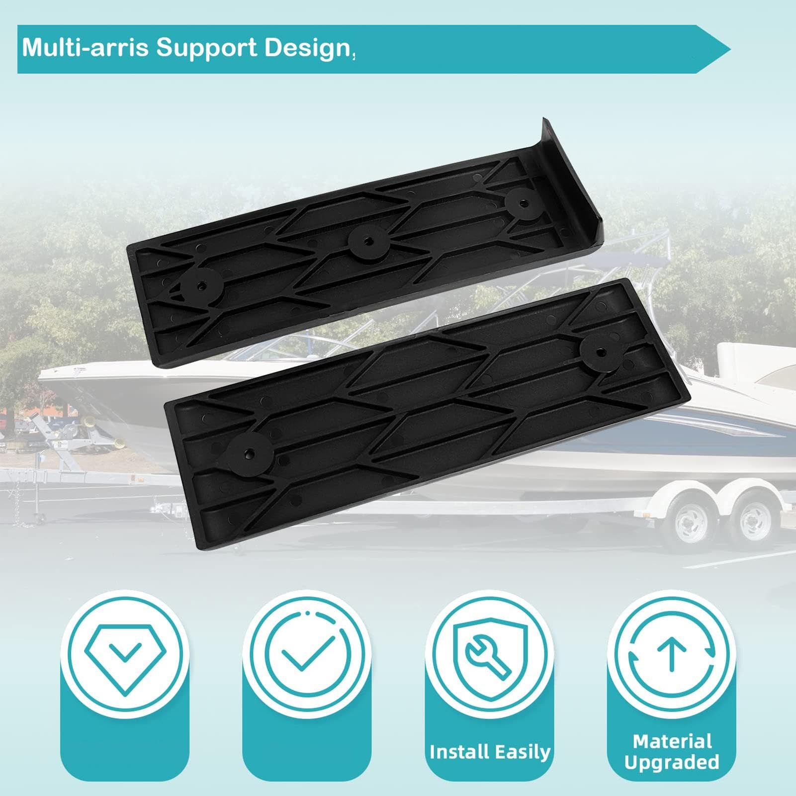 Slides per rimorchi per barche | Rimorchio Glide Bunk Pads Enders, Heavy Duty Boat Trailer Slides for Unpainted Bottom Pontoon Boats, Punts, Sea Ski and Fishing Boat