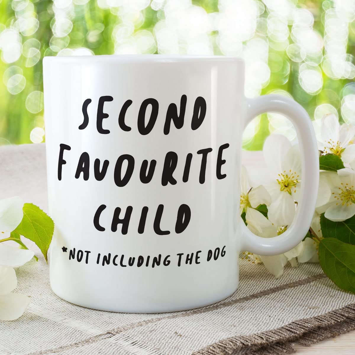 Victorian Printing Co - Second Favourite Child *not Including The Dog - Funny Gift Mug, Ceramic, 11fl.oz, White - Image 3