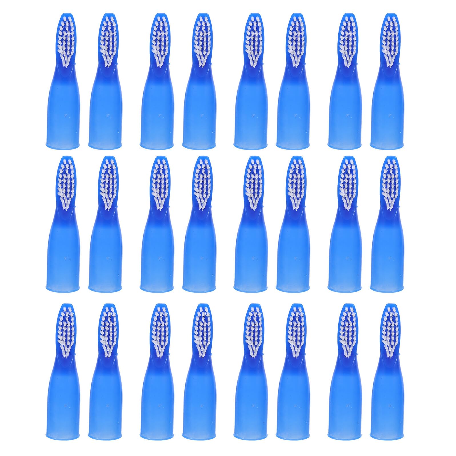 Spazzolino da Dito Compatto Blu Pp Pbt 100 Pezzi per Adulti | Design di Sicurezza, Pulizia Precisa, Formato Manuale per Ospedale e Istituti, Testa Piccola Ergonomica
