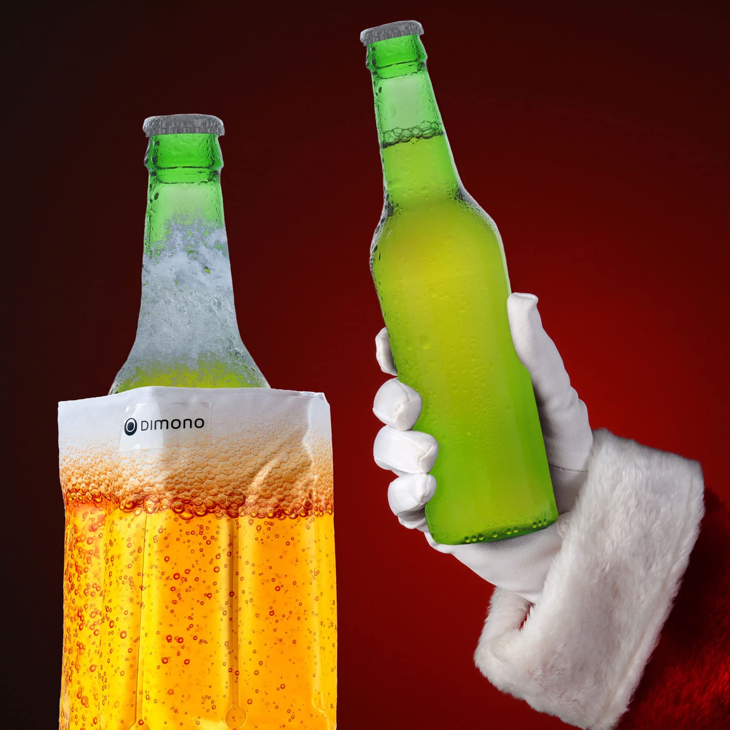 Enfriador de botellas Dimono® Enfriador térmico de champán para vino espumoso, vino y co. (Manguito de refrigeración)