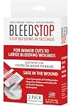 BleedStop First Aid Powder for Blood Clotting, Trauma Kit, Blood Thinner Patients, Camping Safety, and Survival Equipment for Moderate to Severe Bleeding Wounds or Nosebleeds 5 Pack 15g