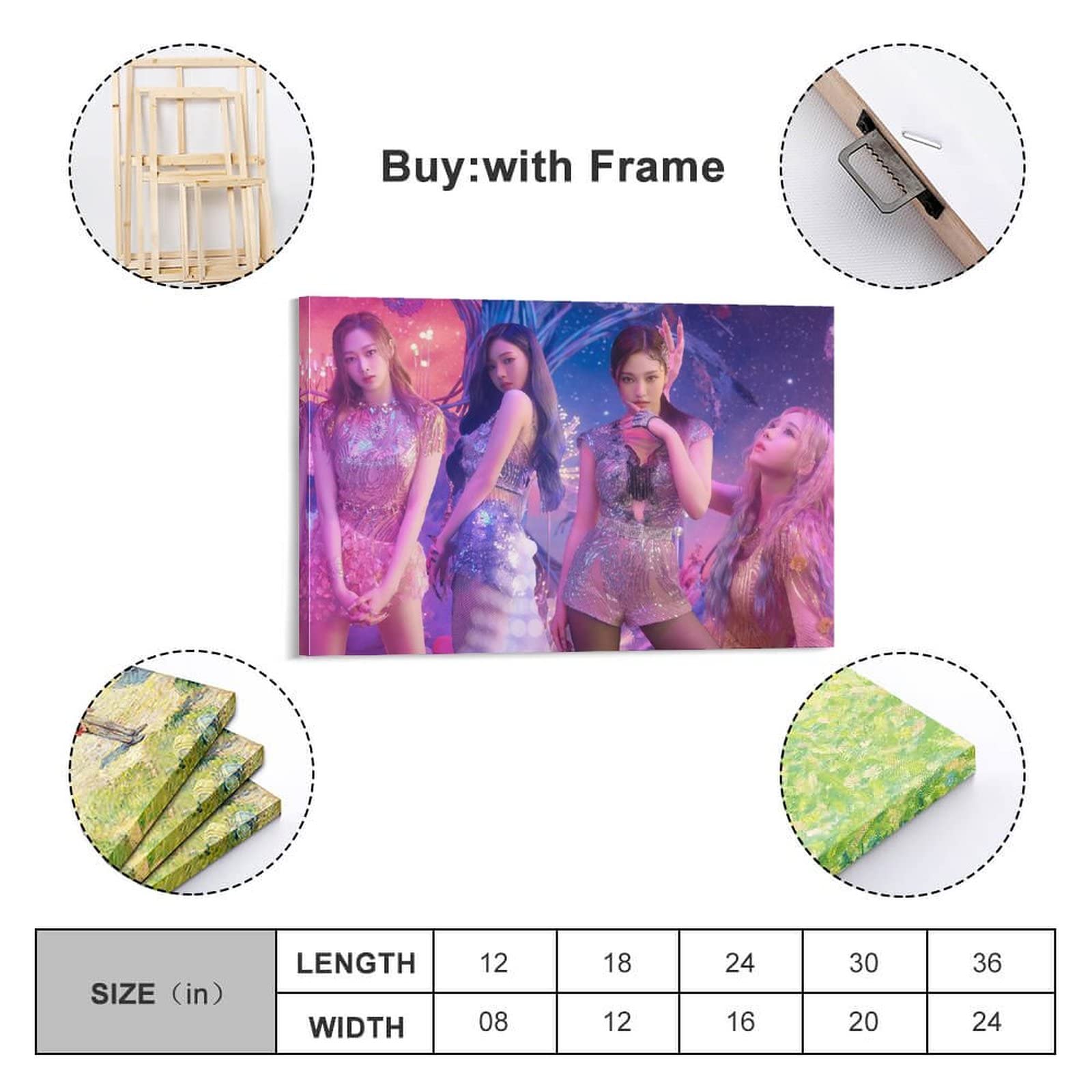 Impression Sur Toile Aespa KPOP Artiste - Décoration Murale