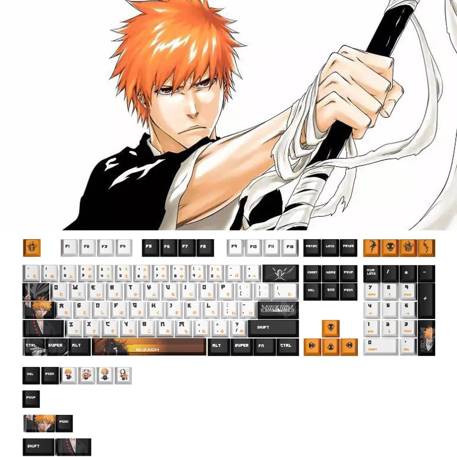 ★【未使用】BLEACH WJ50th アクリルバッジ 黒崎一護 予約】BLEACH トレーディング缶バッジ BLEACH×CGC Ver.(セット