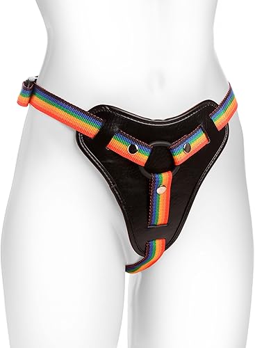 Miniatura 8 de Strap-U Ride The Rainbow con junta tórica universal que se adapta a cualquier consolador con correa. Juguetes de pegging arnés sexual para mujer.