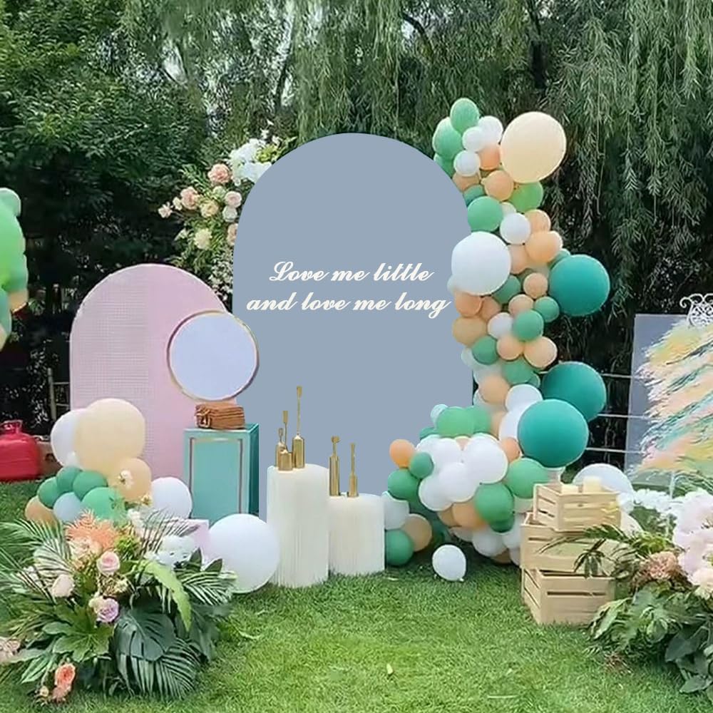 Dusty Blue Arch Covers 7.2 and 6ft Spandex Arch Cover Wedding Arch Cover Set of 2 Blue Colored Arch Cover Arch Backdrop Covers for Arches for Baby Shower Party Banquet Arch Abor Décor