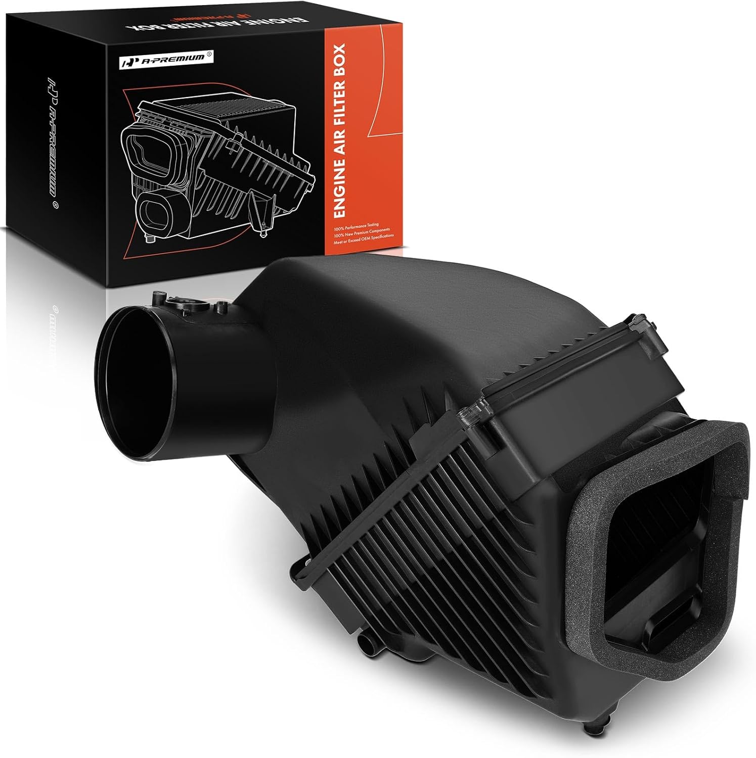 A-Premium Engine Air Filter Cleaner Box Housing without Air Strainer Compatible with Chevrolet Chevy Silverado 2500 3500 HD & GMC Sierra 2500 3500 HD 2011-2012, V8 6.6L, Replace# 23467660
