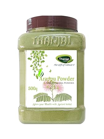 Thanjai Natural Albizia Amara Arappu Powder 100% Natural Arappu Powder Traditional Hair wash & Hair conditioner- 500g (Jar)