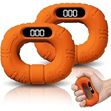 Upgraded Hand Grip Strength Tester Trainer, Rechargeable Digital Hand Dynamometer Grip Strengthener with LCD Display, Portable Finger Exerciser for Home Gym Office Sports Training