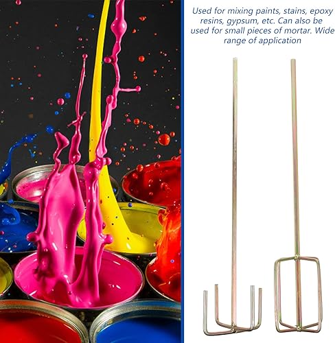 Miniatura 2 de MARURY Mezclador de cemento de resina epoxi, mezclador de pintura de barro, accesorio de taladro largo, herramienta de pala, herramientas de
