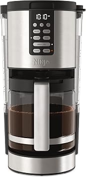 Ninja DCM201 14-Cup Programmable Coffee Maker XL Pro with Permanent Filter, 2 Brewing Styles, Classic & Rich, 4 Programmable Small Lots, Delayed Brewing, Freshness Timer & Thermal Stainless Steel