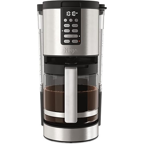 Ninja 14 Cup , Programmable Coffee Maker XL Pro with Permanent Filter, 2 Brew Styles Classic & Rich, 4 Programs Small Batch, Delay Brew, Freshness Timer & Keep Warm, Stainless Steel, DCM201
