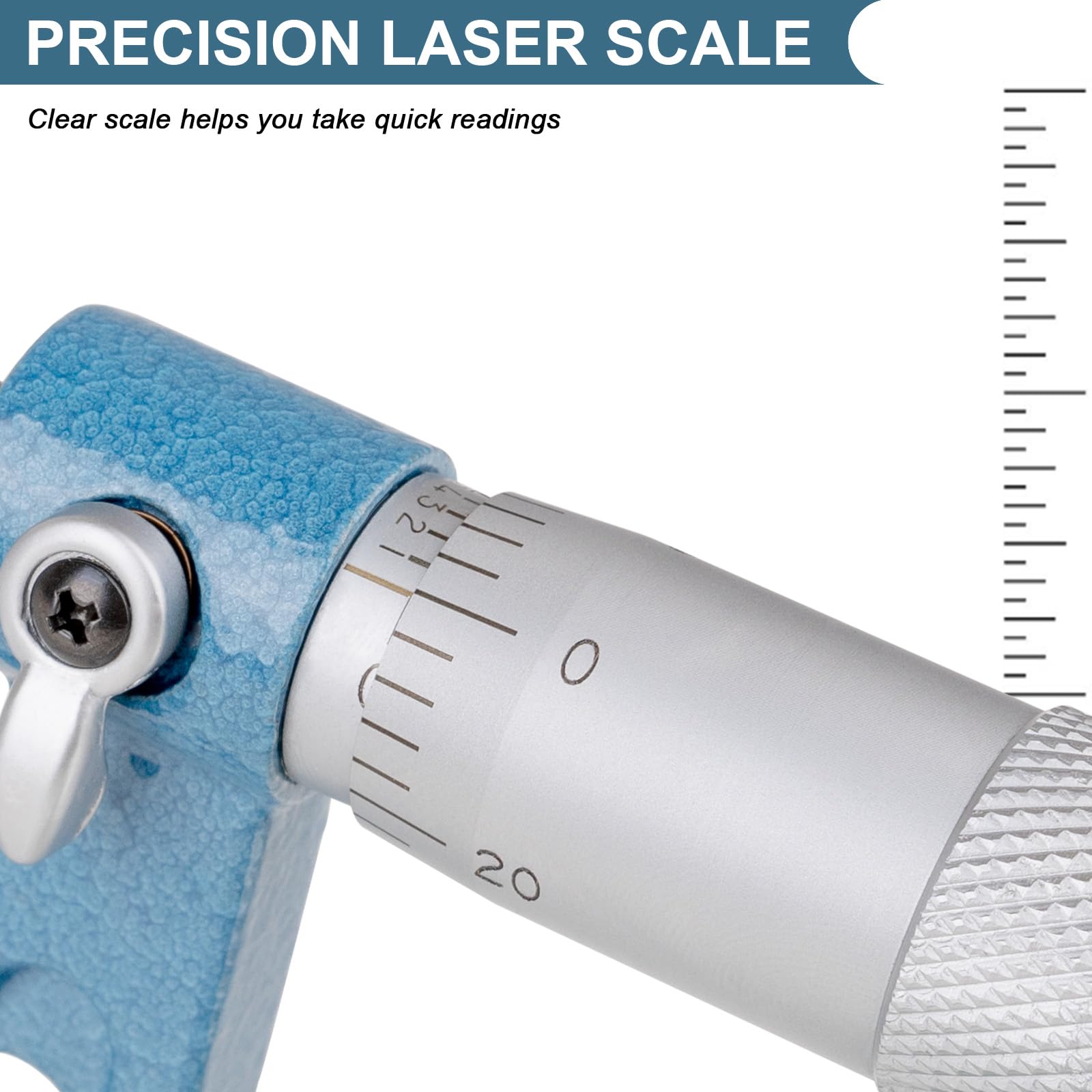 4PCS Micrometer Set, 0-1"/1-2"/2-3"/3-4" Machinist Outside Micrometer Measuring Tool, Ultra-Precision 0.0001" Graduation Micrometers, Professional Machinist Tools Set