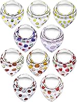 Vista 20 de Drool Bibs for Babies – Organic, Unisex, Soft Absorbent Teething Bibs with Adjustable Snaps