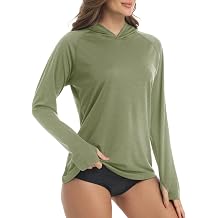 KEFITEVD Womens UPF 50+ Sun Hoodie Shirt Long Sleeve Fishing Hiking Hooded UV Shirts Lightweight Quick Dry Tops