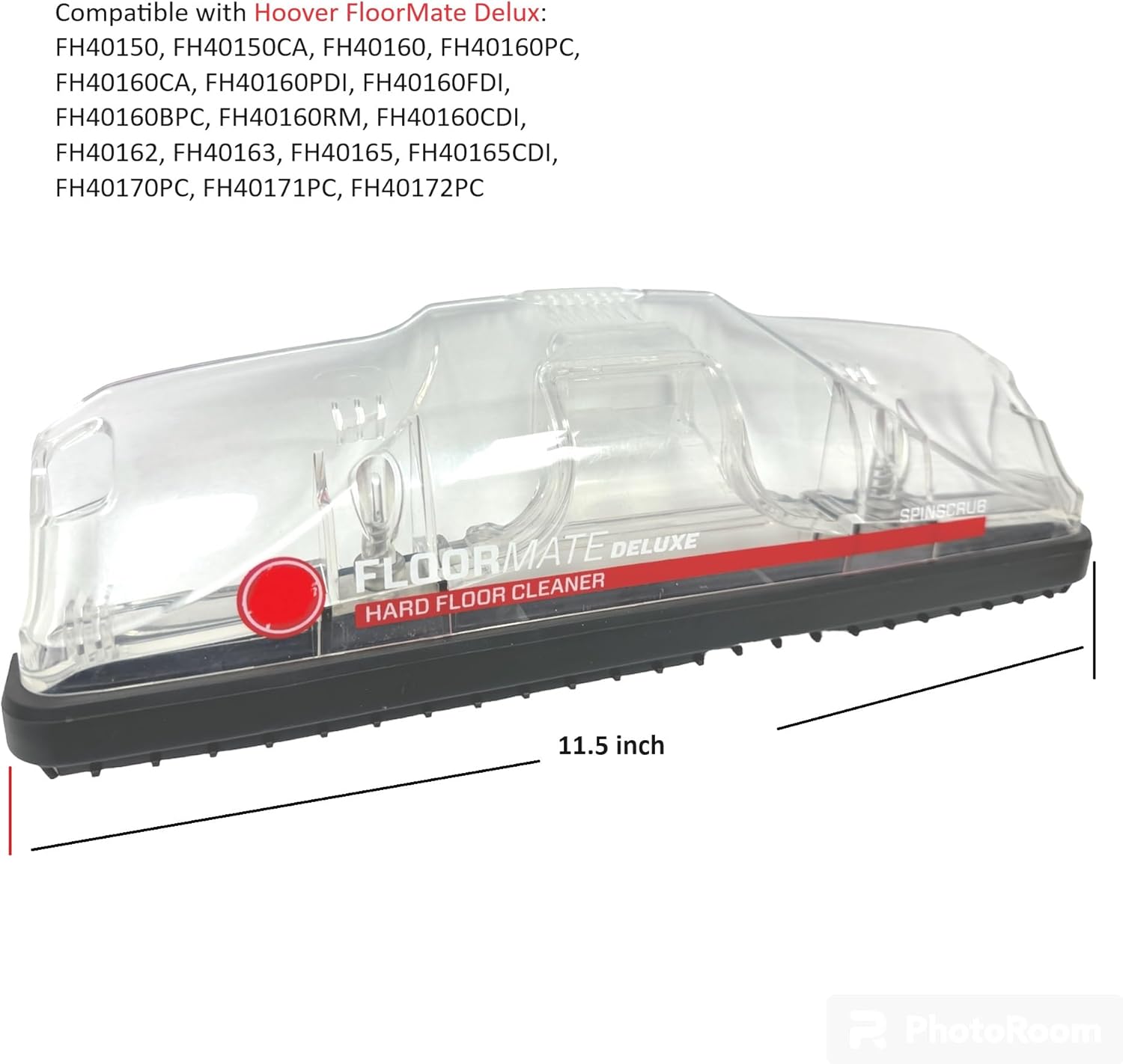 Suction Nozzle Cover Compatible with Hoover FloorMate Delux Hard Floor Cleaner FH40150 FH40160 FH40170 Series, Clear