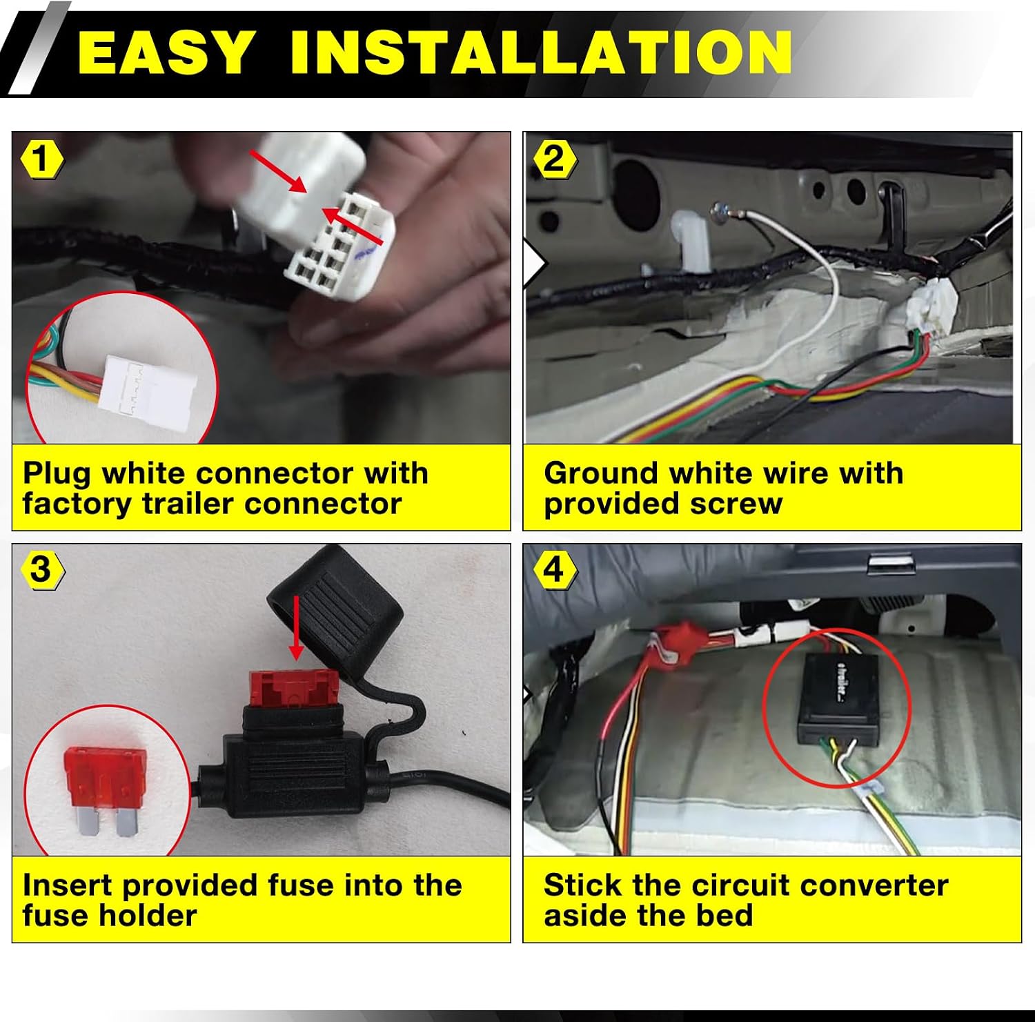 Trailer Wiring Harness for 2009-2025 Subaru Forester & for 10-26 Outback & for 19-25 Ascent & for 16-25 Subaru Crosstrek Towing Hitch Wire 4-Pin Trailer Light Plug & Play Tow Connector