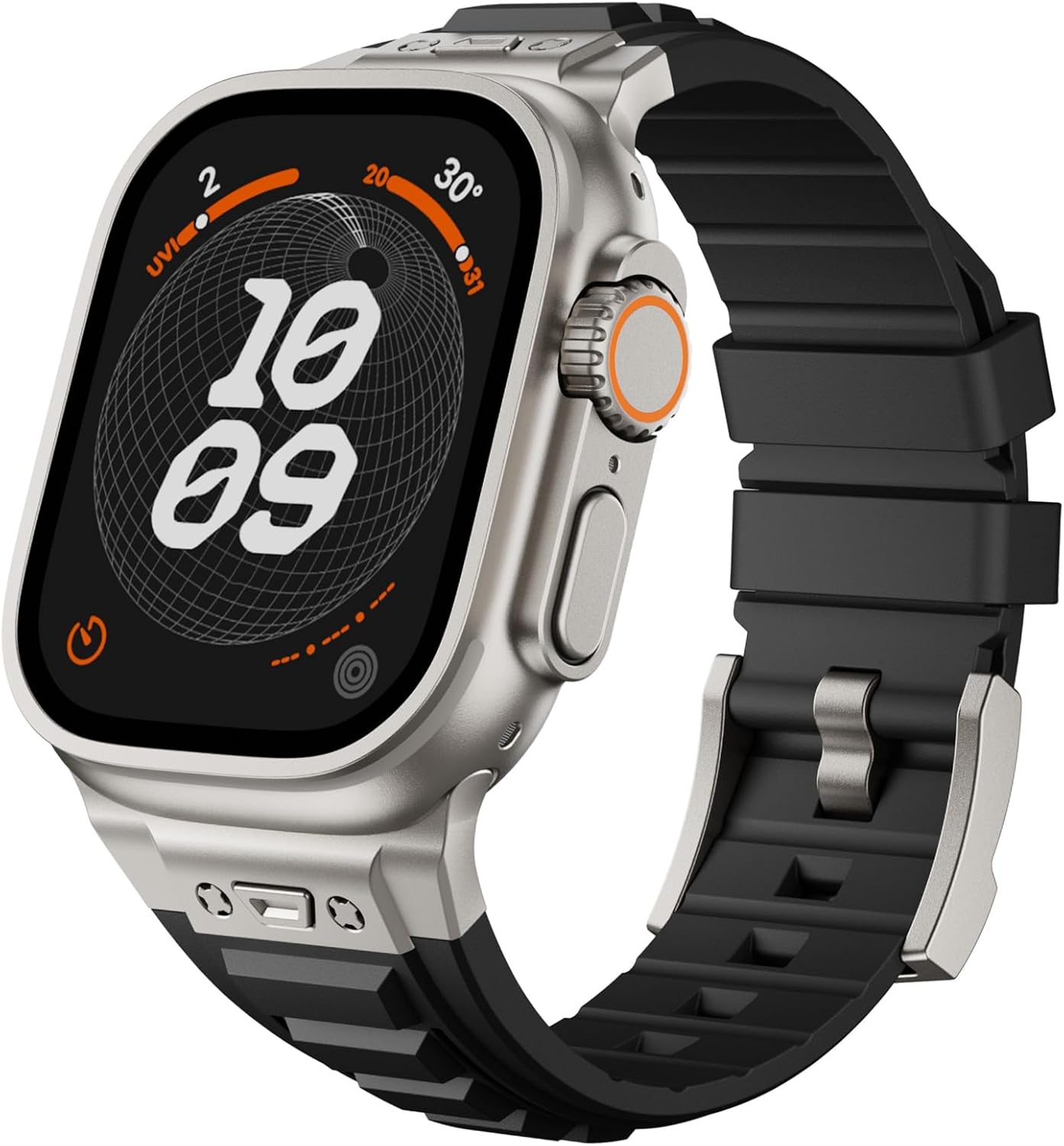 CHANCHY Silicone Sport Band for Apple Watch Bands for Men, Apple Watch Ultra 2 Band