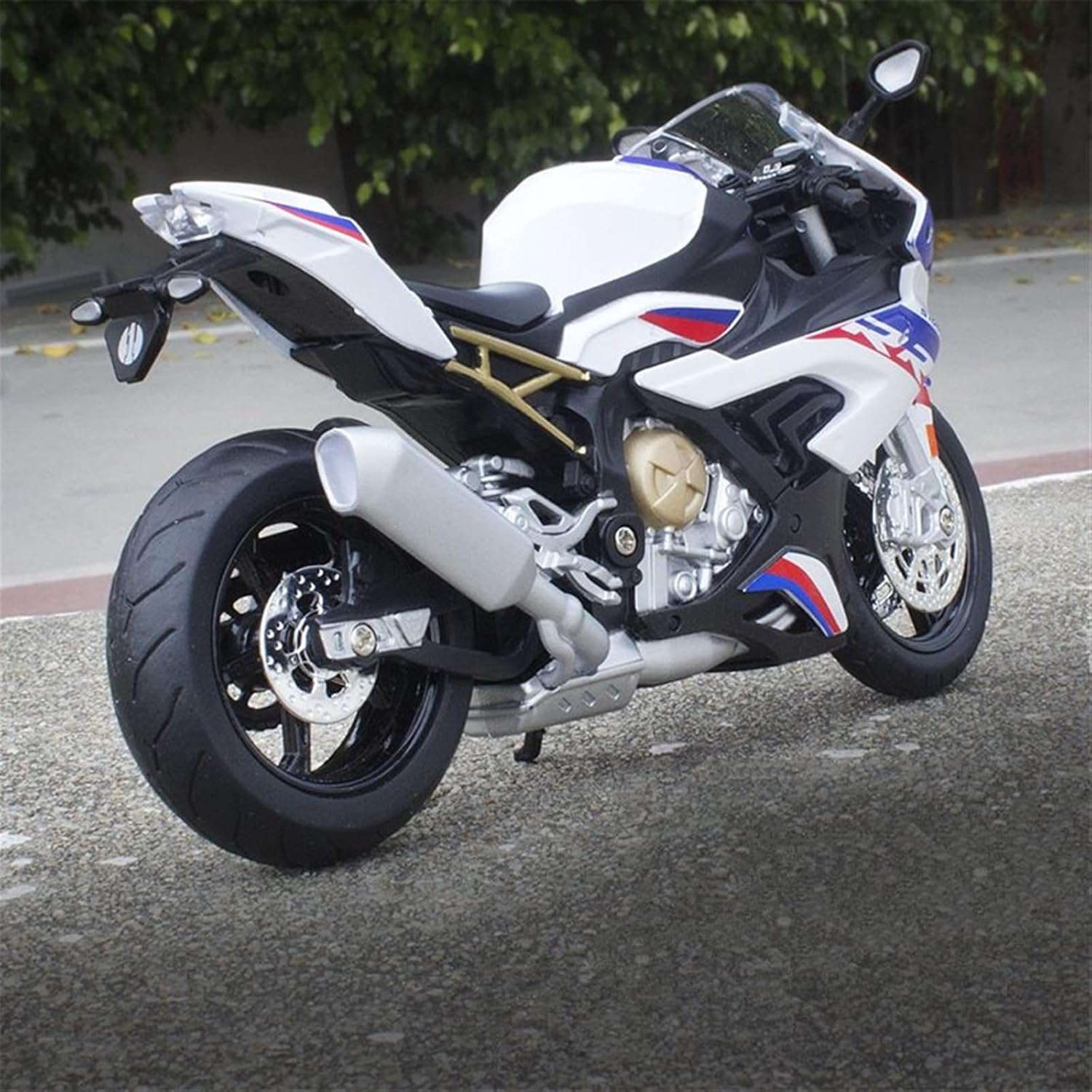 HTASFCI Motorcycle Model for BMW S1000RR 1:12 Alloy Motorbike Model Motorbike Racing Handmade Gift Collectible Operational(Black)