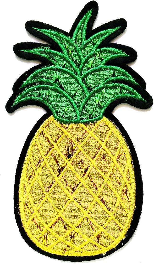 Nipitshop Patches Fruit Cactus Pineapple Cartoon Iron On Patches Cartoon Embroidery Badges for Sewing Kids Clothing