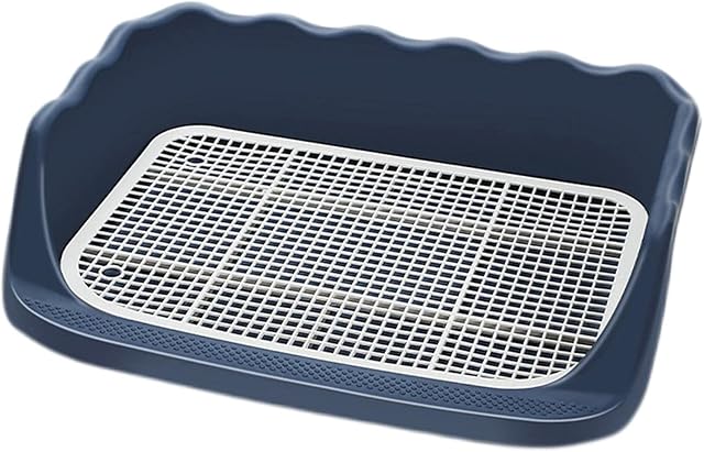 Mesh Dog Toilet for Small and Medium Dogs Puppy Training Tray Pee Pad Holder Litter Pan Training Indoor Dog Potty Tray , Blue