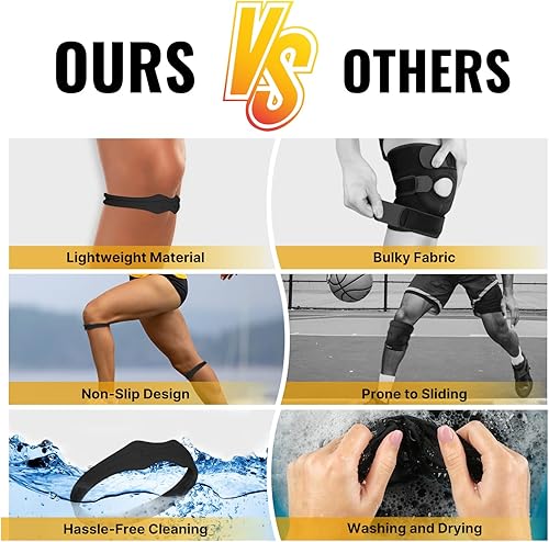 Miniatura 2 de Fit Geno Rodillera de soporte de rótula rodillera para aliviar el dolor del tendón rotuliano - Rodillera para saltadores de tendinitis, correr,