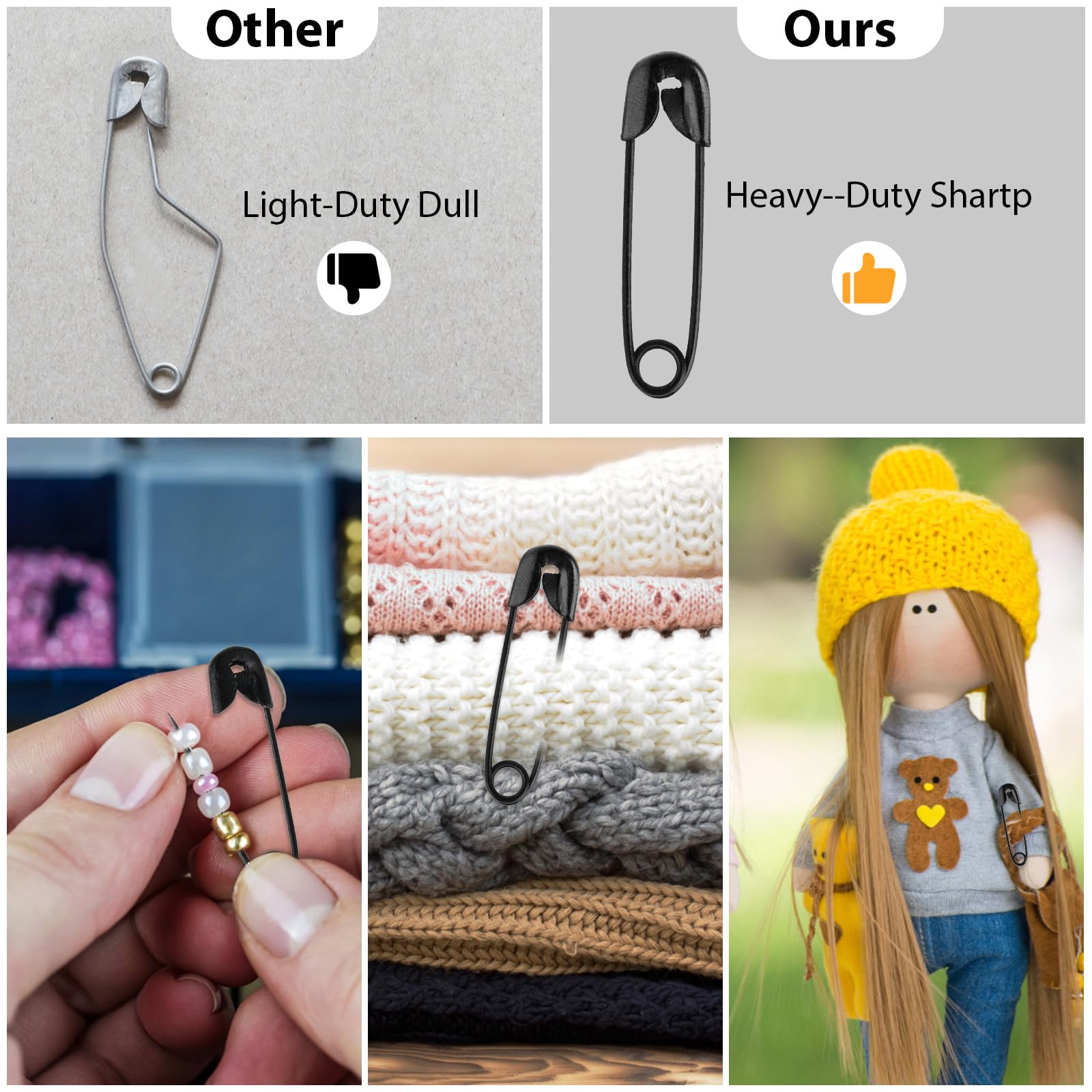 150 Spille Da Balia Colorate - 19 Mm, Per Cucito, Craft E Gioielli - Foto 11