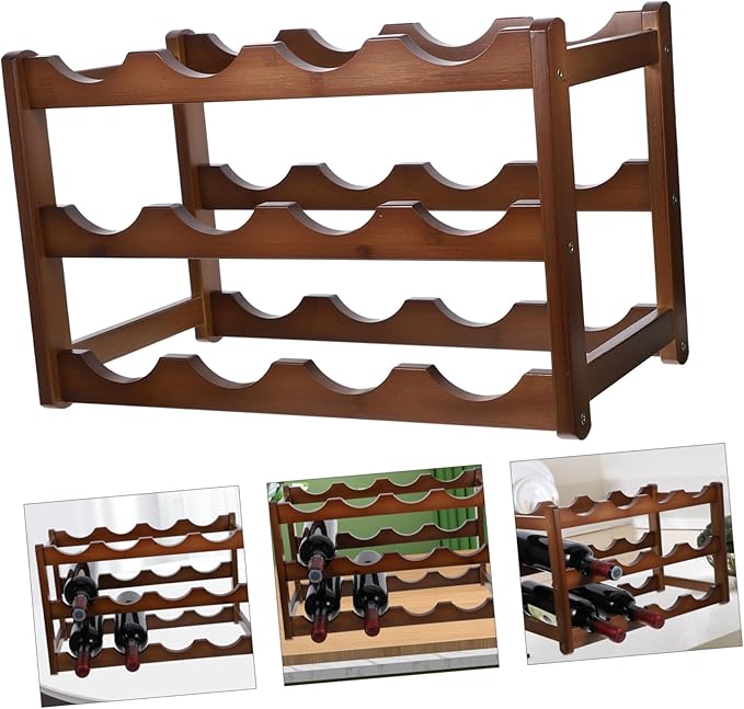 Soporte para Botellas de Bambú JEWEDECO 43x25x23.5cm miniatura 8