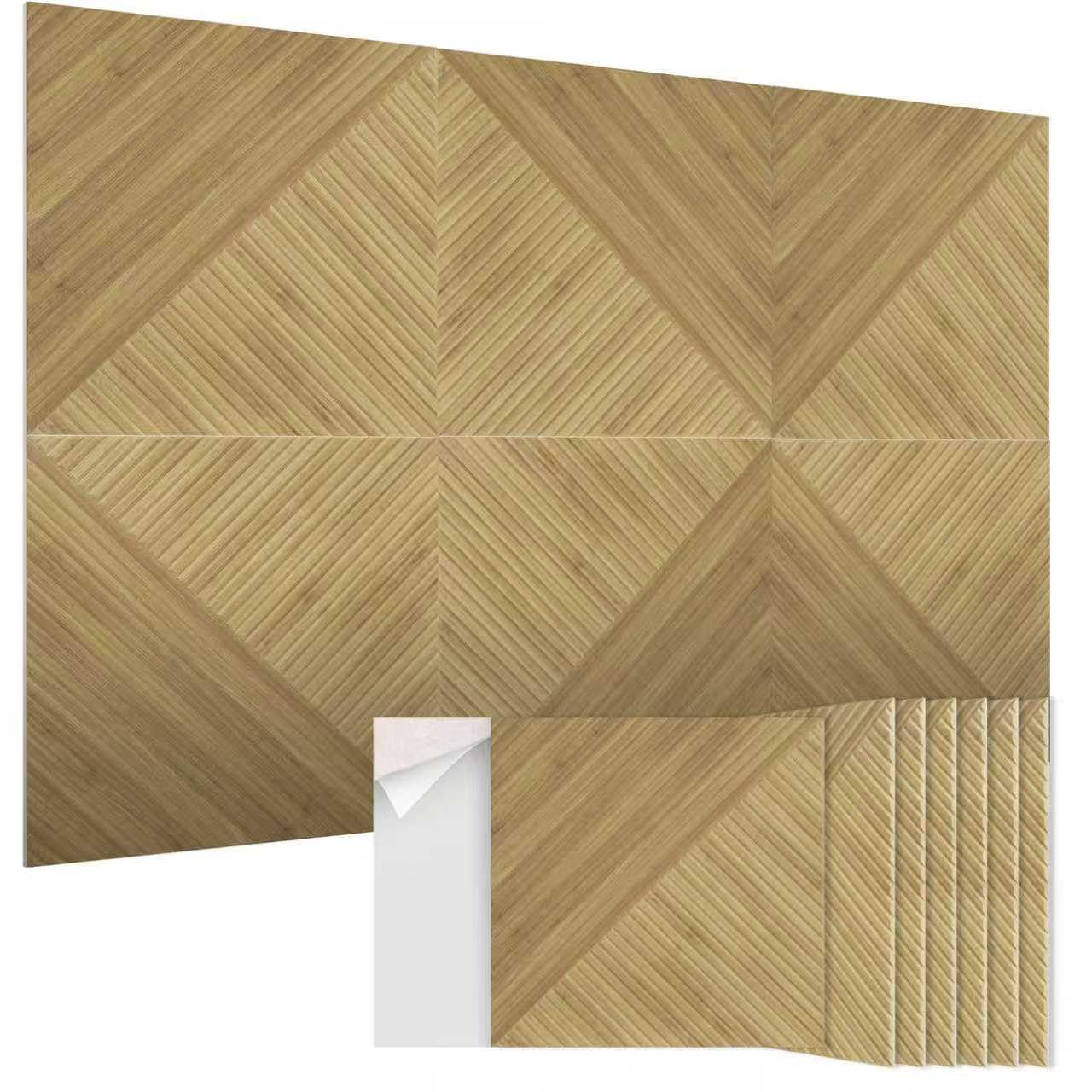 Pannelli acustici, confezione da 6 pannelli insonorizzanti, 50 x 50 cm, grandi, decorativi fonoassorbenti, trattamento acustico, autoadesivi, per casa, studio, ufficio, Light SymmetryLuxe