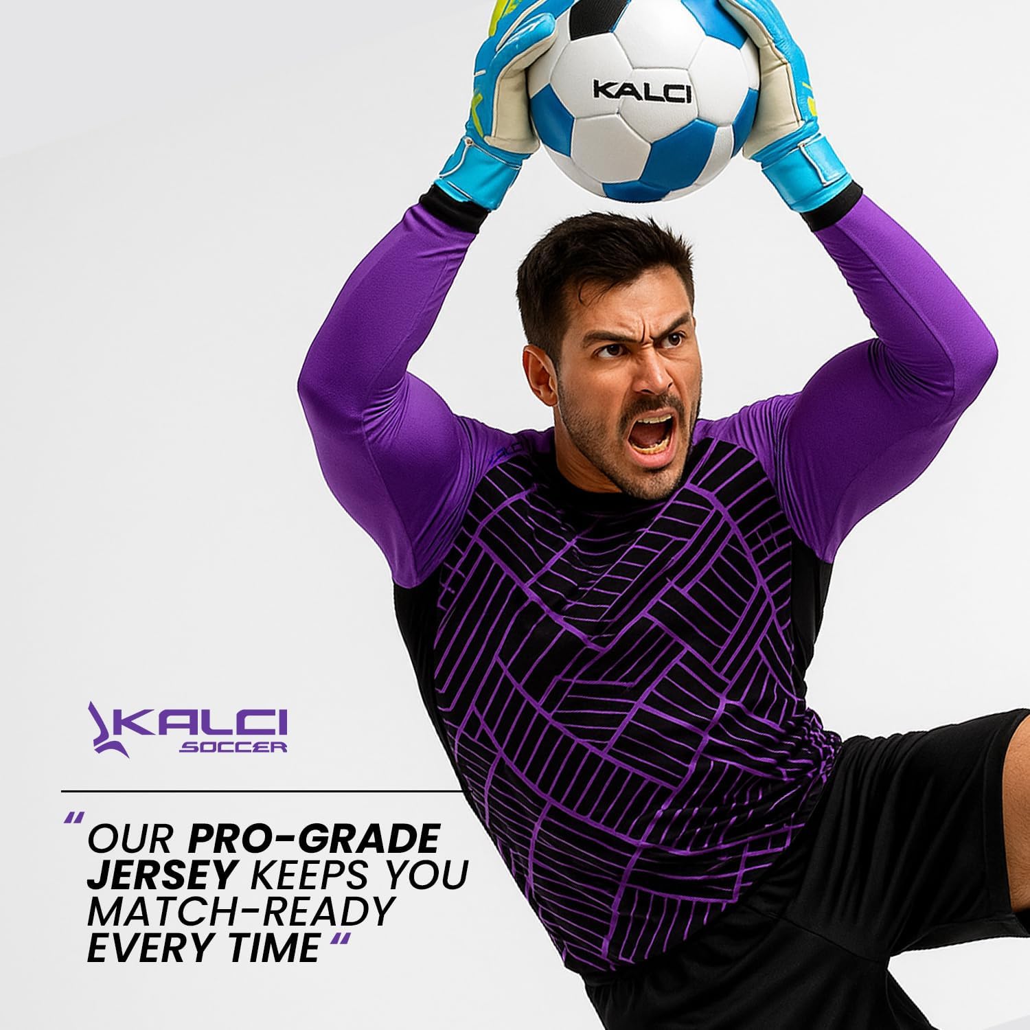 Kalci Hidden Chest Padding Soccer Goalie Jersey Youth & Adult. Long Sleeves Elbow Padded Goalkeeper Shirt for Boys & Girls - Image 4