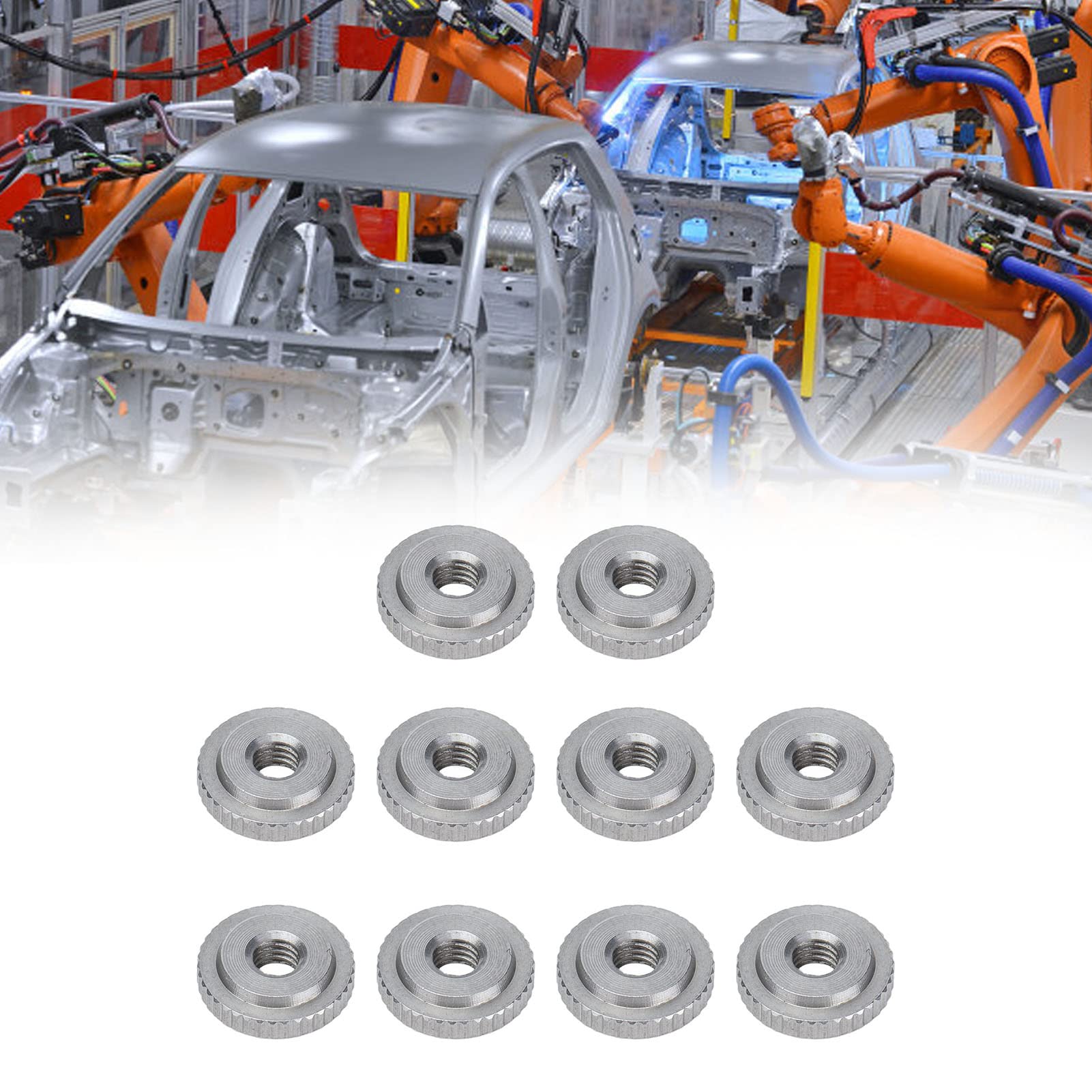 Knurled Thumb Nut, 304 Stainless Steel Thumb Nuts Durable and Rust Resistant Knurled Flat Head Nut for Machinery and DIY Projects(M4)