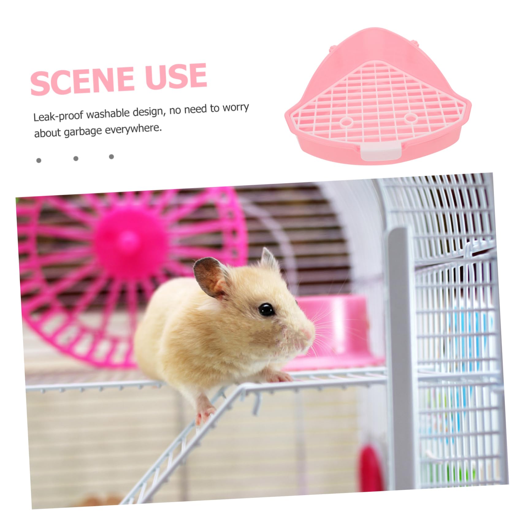 BESPORTBLE 3pezzi Vassoio per Lettiera per Piccoli Animali Toilettper Conigli e Cavia Design Compatto per Soggiorni e Facilita Abitudine al Vasino e La Pulizia