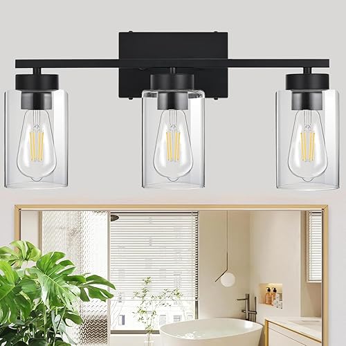 Miniatura 5 de Lámparas de pared modernas de níquel cepillado con pantalla de cristal transparente, aplique de pared vintage para sala de estar, espejo,