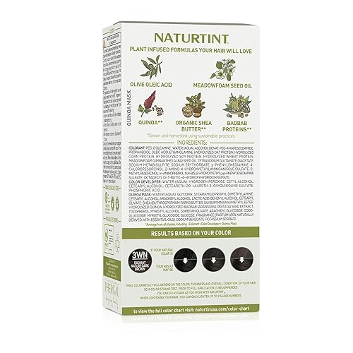 Miniatura 4 de Naturtint 3WN - Tinte permanente para el cabello castaño oscuro radiante natural (paquete de 1), sin amoníaco, vegano, libre de crueldad, hasta un