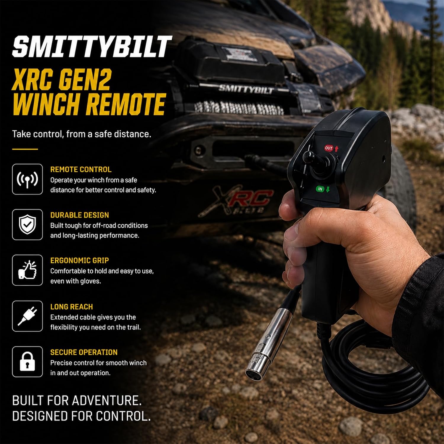 SB97495-50 Winch Remote Control Compatible with SmittyBilt XRC Gen2 Series