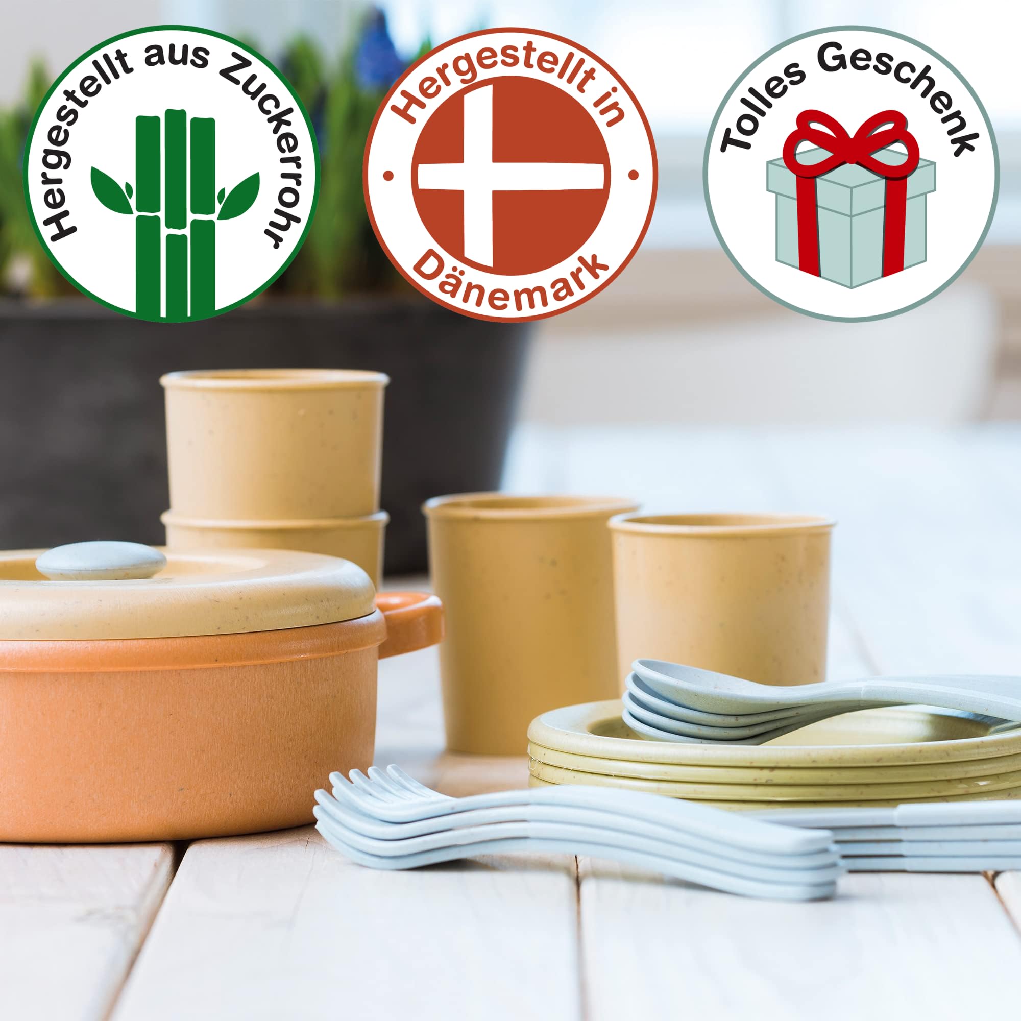 Dantoy Gobelets à Empiler en Bioplastique Bio - Jouet d'éveil - L