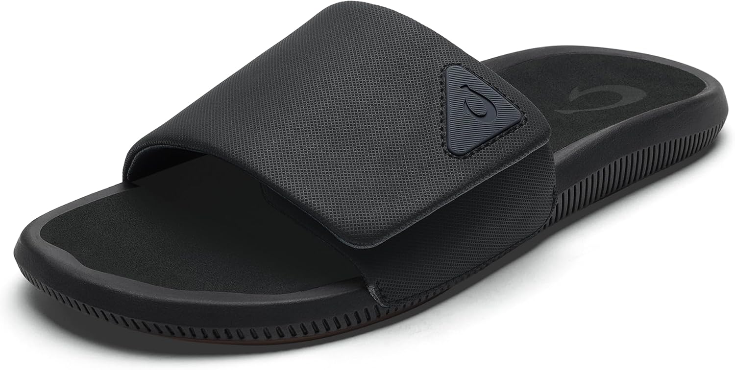 OLUKAI Men's Ulele Slide Sandals, Everyday Water-Friendly Shoes, Superior Traction on Wet Surfaces, All-Day Comfort & Arch Support