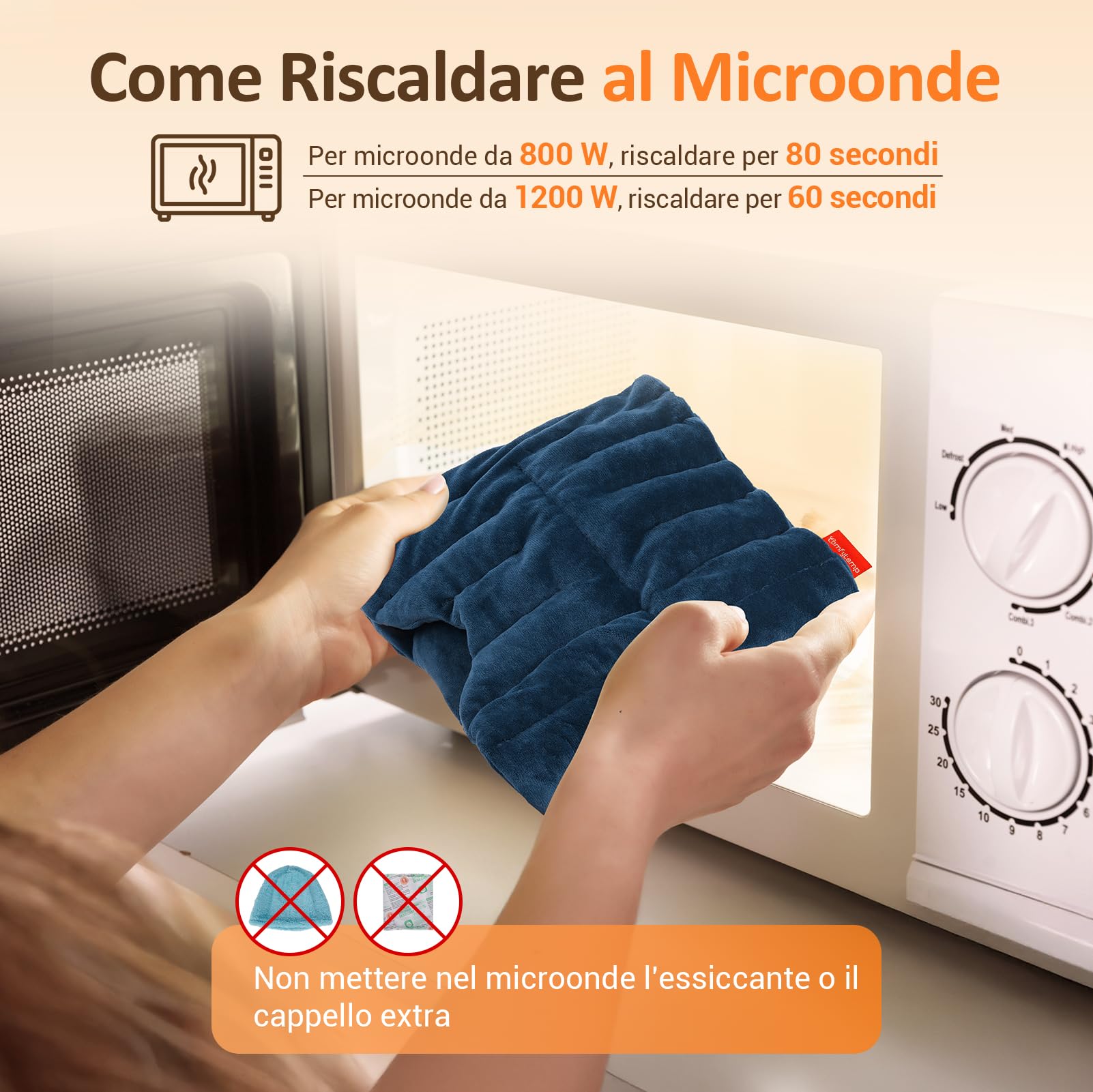 Comfytemp Cappello Riutilizzabile per Emicrania e Fascia Mal di Testa, Alleviare la Pressione Sinusale, Mal di Testa Tensivi e Affaticamento Degli Cchi, Maschera Termica per Gli Occhi