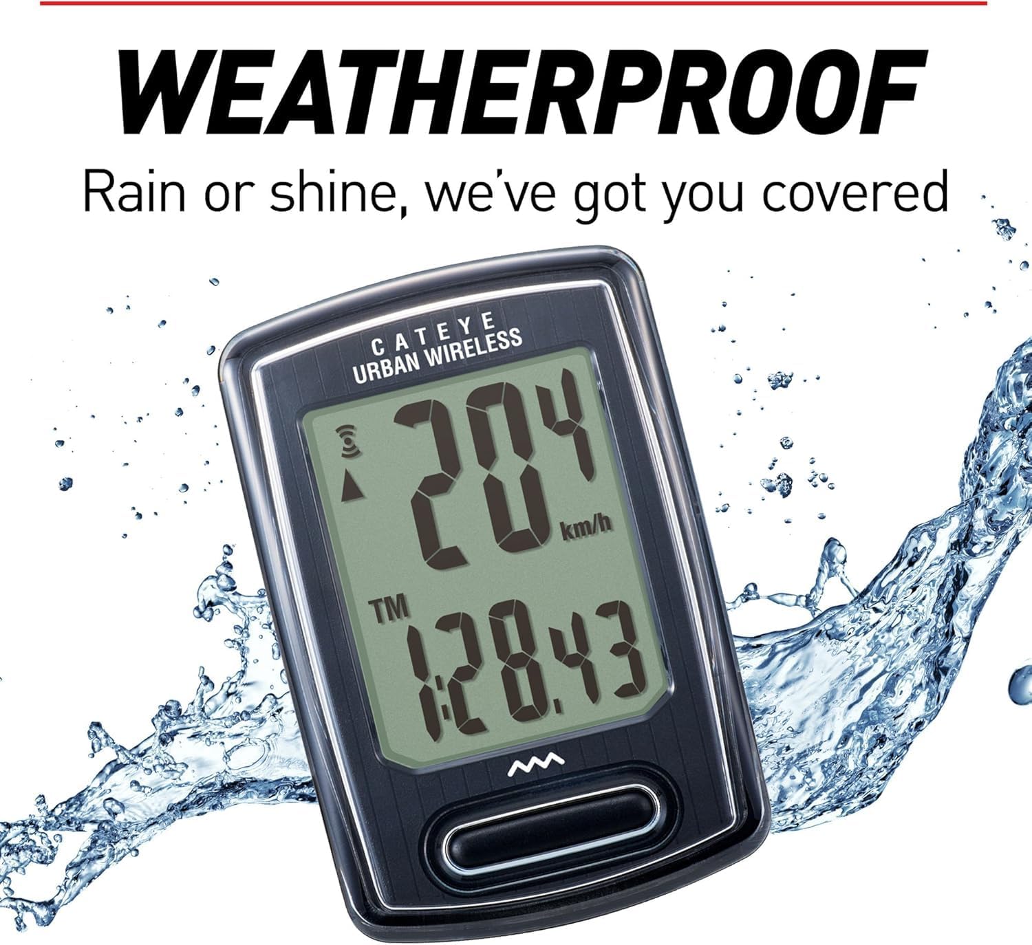 CATEYE Urban Wireless Bike Computer – Analog Speedometer & Odometer with Calorie Tracking, FlexTight™ Mount, Auto Start/Stop, Programmable Odometer & Easy Setup for All Bikes