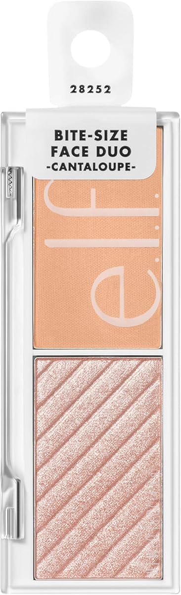 Cosmetics Bite-Size Face Duo, paleta de resaltadores, bronceadores y rubores, altamente pigmentados, melón, 0,049 oz (1,4 g), 0,049 onzas