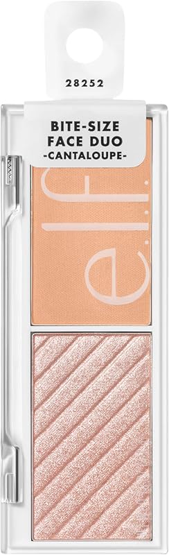 Cosmetics Bite-Size Face Duo, paleta de resaltadores, bronceadores y rubores, altamente pigmentados, melón, 0,049 oz (1,4 g), 0,049 onzas