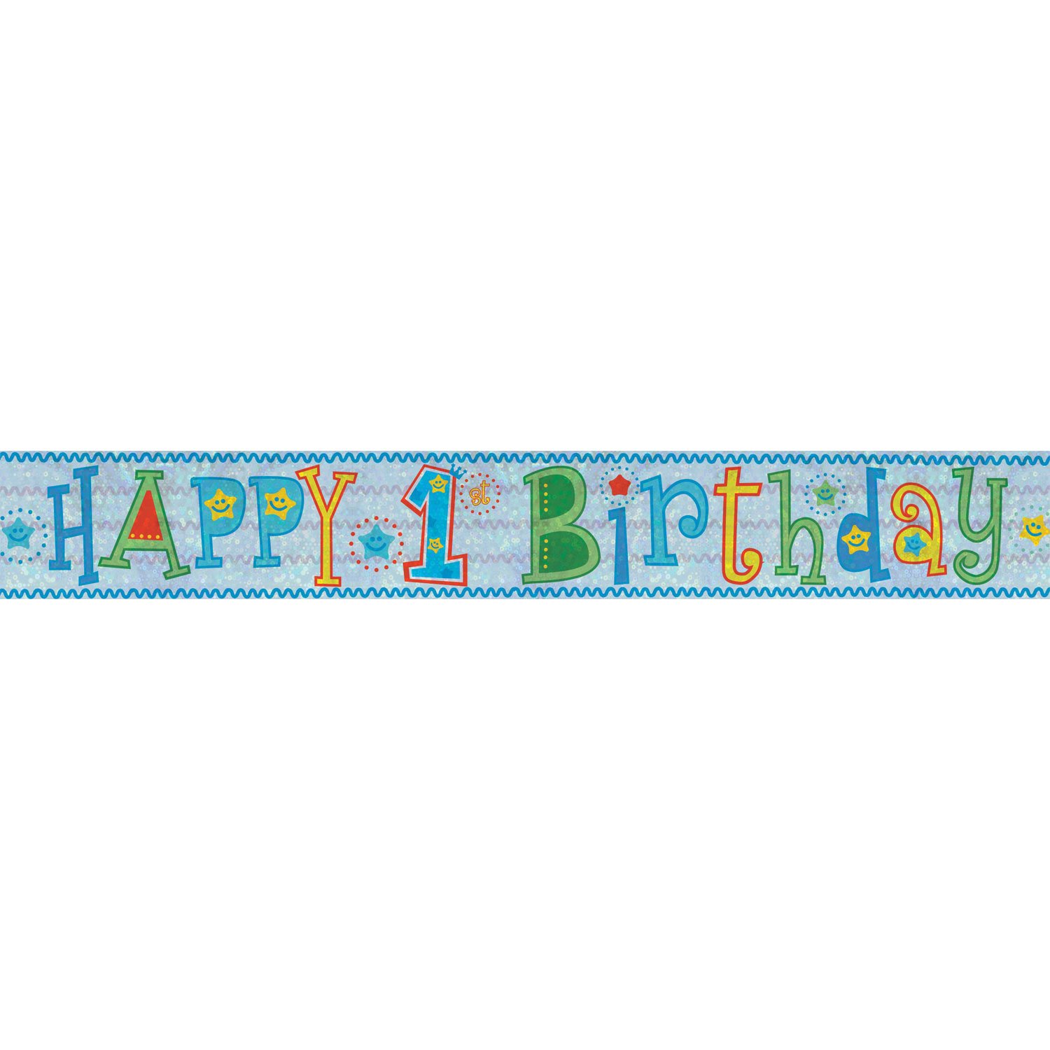 Amscan Boys Blue 9900013 Banner 2.7M Holog Hb 1St