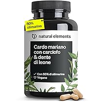 Cardo Mariano, Carciofo e Tarassaco (Dente di Leone), 120 Capsule, Integratore con Silimarina, Disintossicazione del fegato, Depurazione, Digestione, Qualità superiore, senza Additivi