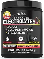 Vista 21 de Zeal Electrolyte Powder - 90 porciones Polvo de electrolitos Keto Cero azúcar, BCAA, vitaminas B Potasio, zinc, magnesio Bebida