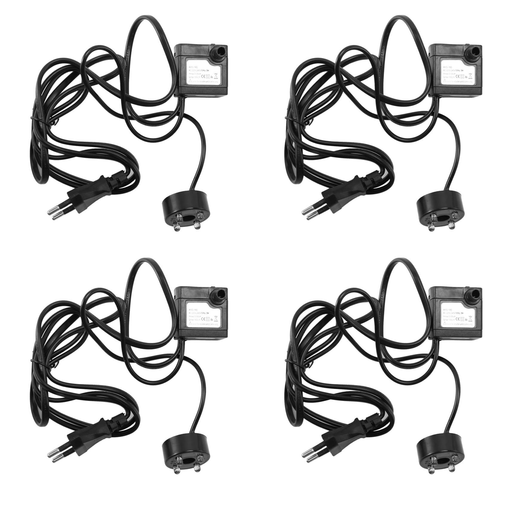 Pompe à eau submersible aquarium 3W lot de 4 mini pompes 4 LED pour fontaine et bassin