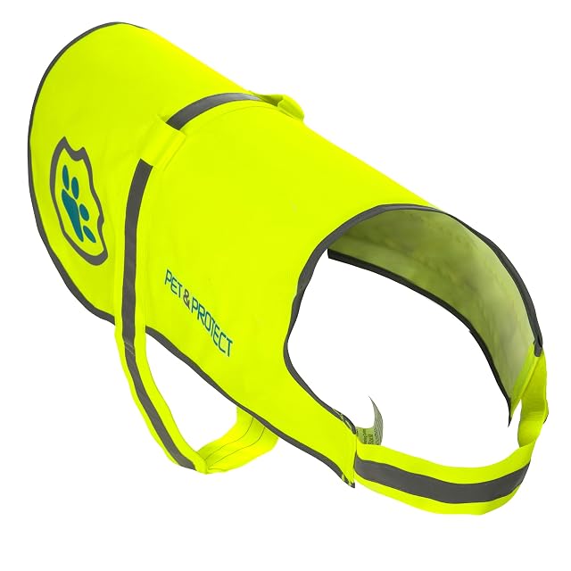 Foto 2 de 7 de SlipDoctors Chaleco Reflectante para Perros de Alta Visibilidad de neón - Caminar, Correr, Entrenar 7 kg