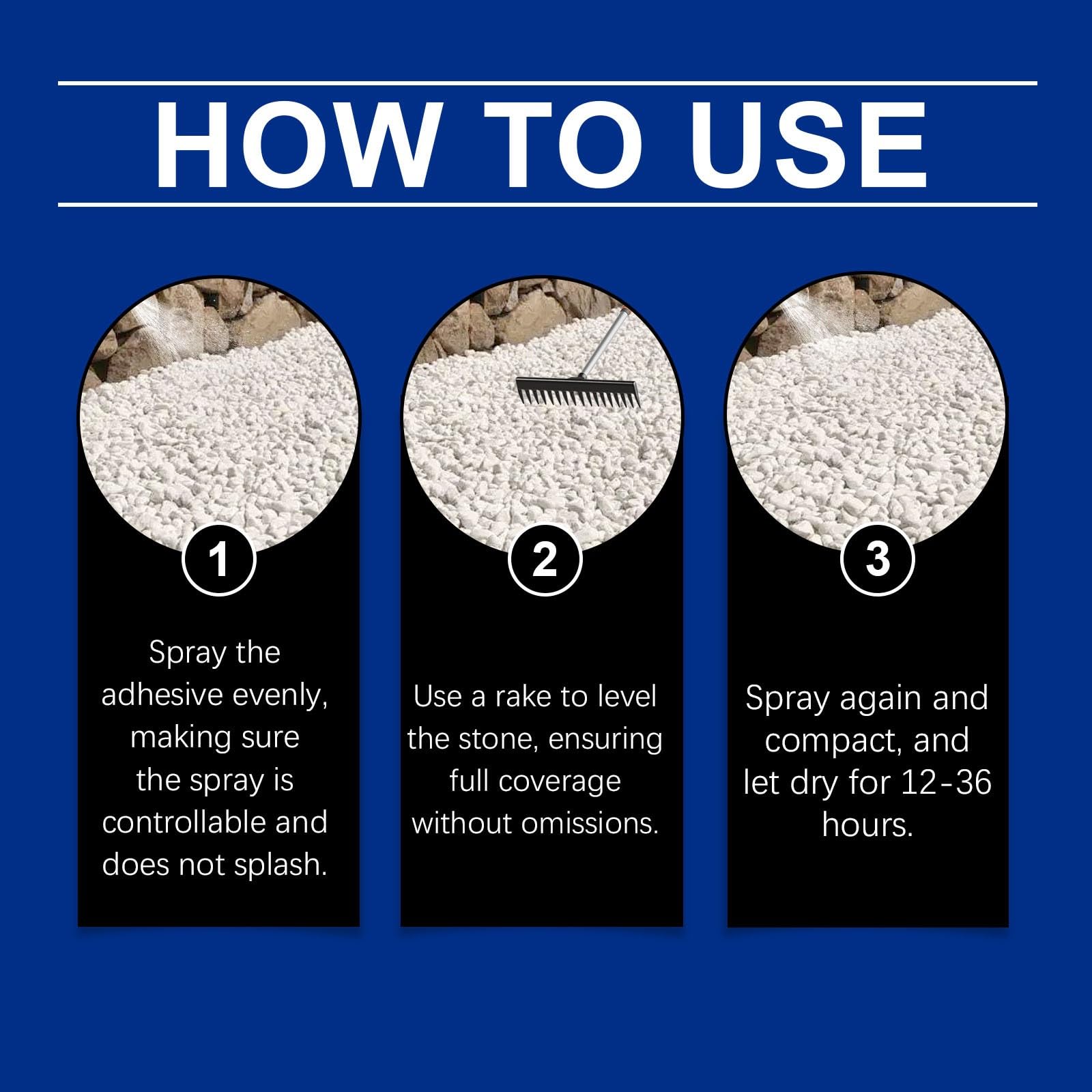 Gravelhold - Raccoglitore per ghiaia e ghiaia in resina ecologica a base d'acqua, per ghiaia e pacciamatura su vasi, giardini, sentieri e bordi paesaggistici, non tossico e adatto agli animali