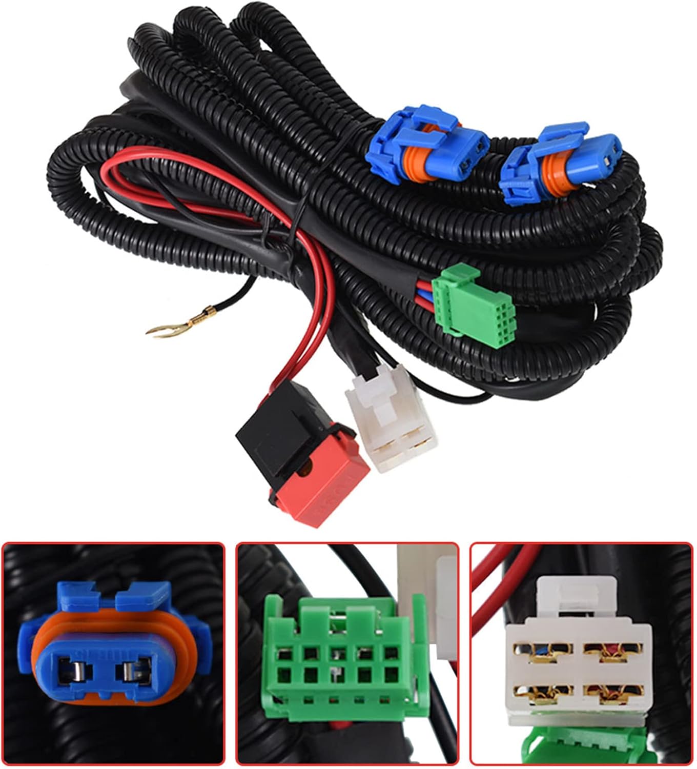 Silscvtt Fog Lights Assembly Replacement for 2005-2008 Corolla with Bulbs + Bezel Front Driving Fog Light Left+Right Side (Passenger & Driver Side)